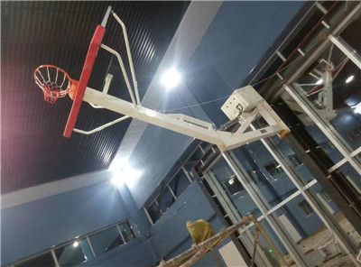 浩然体育的电动篮球架安装展示效果